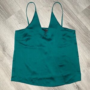 NWT Seventy Venezia Satin Sea Green Tank Top